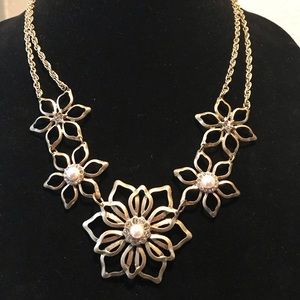 Vintage Flower Statement Necklace